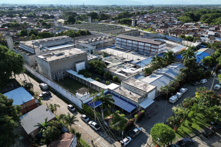 Aerial view of the prison in Tulua, Valle del Cauca Department, Colombia