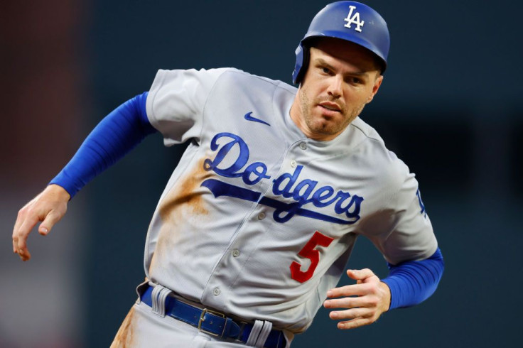 Freddie Freeman #5 of the Los Angeles Dodgers