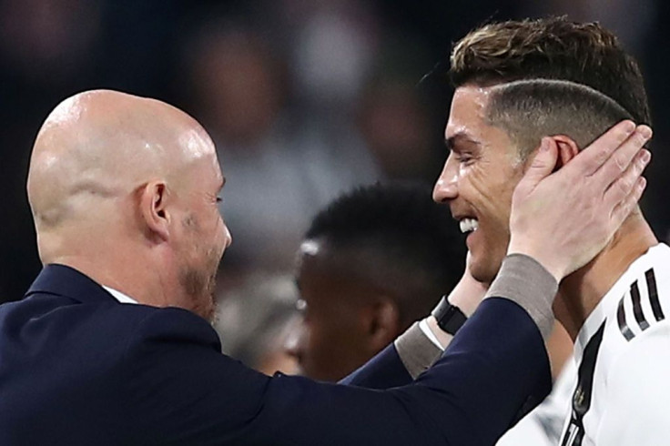 File photo of Erik Ten Hag and Cristiano Ronaldo