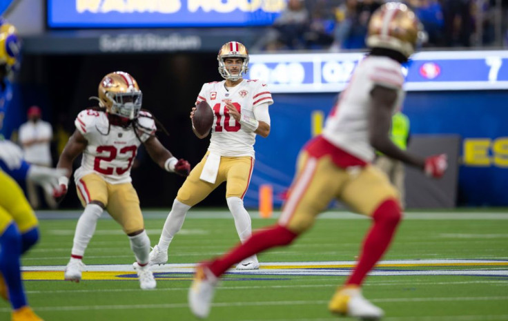 Jimmy Garoppolo #10 of the San Francisco 49ers 