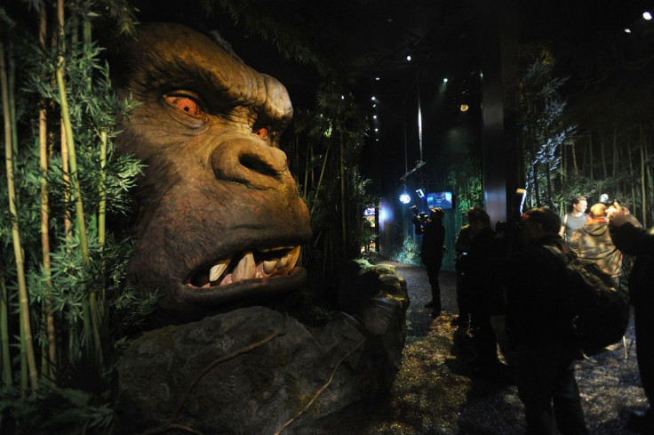An eighteen-foot high animatronic head of King Kong attends the "KONG: Skull Island" Experience Launch of at Madame Tussauds