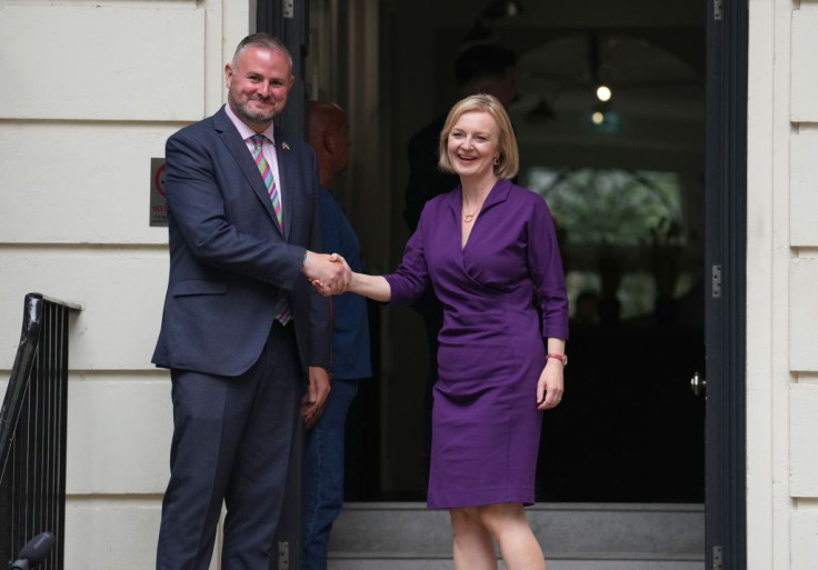 New British Prime Minister Liz Truss and Conservative Party Chairman Andrew Stephenson