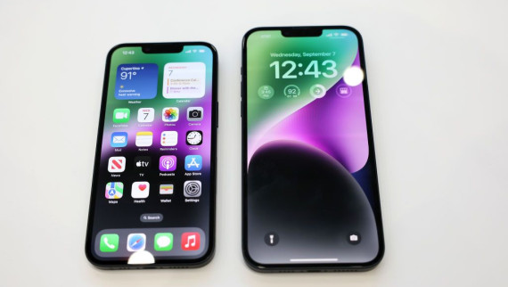 A view of the new iPhone 14 and iPhone 14 Plus