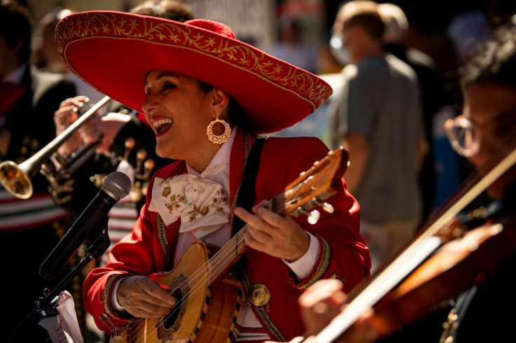 A mariachi singer performs as part of Hispanic Heritage month in 2021