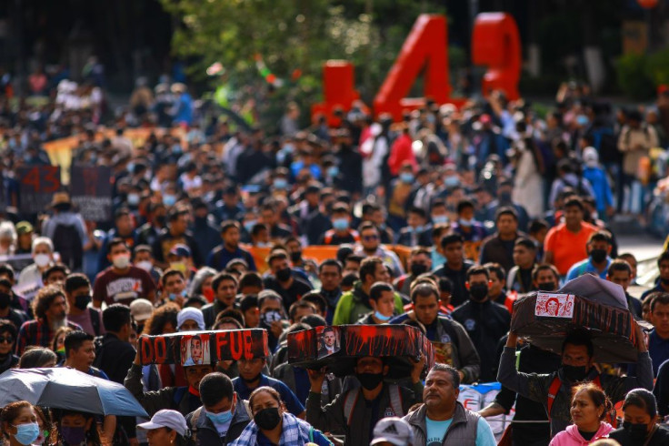 Demonstration to commemorate the 8th anniversary of the disappearance of the Ayotzinapa students