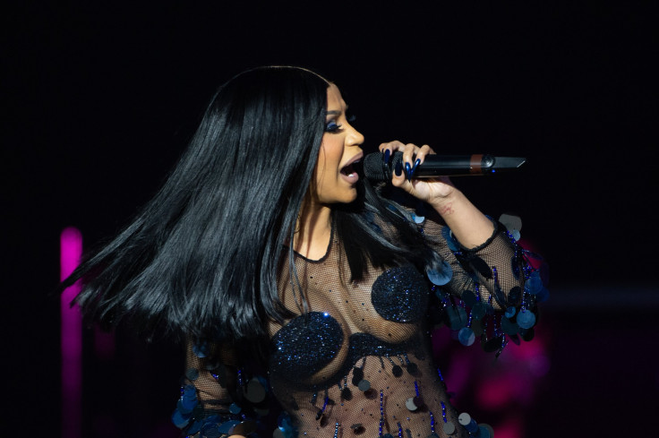 Cardi B performing at a concert