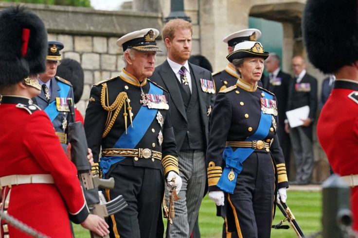King Charles III, Prince Harry and Princess Anne
