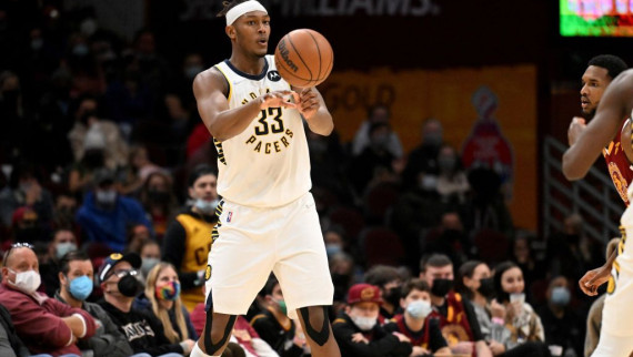 Myles Turner #33 of the Indiana Pacers