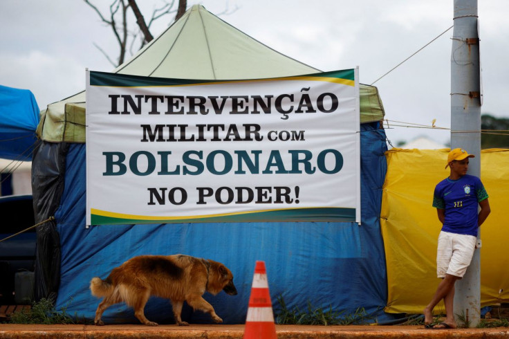 Protest held by supporters of Brazil's President Bolsonaro against President-elect Lula da Silva
