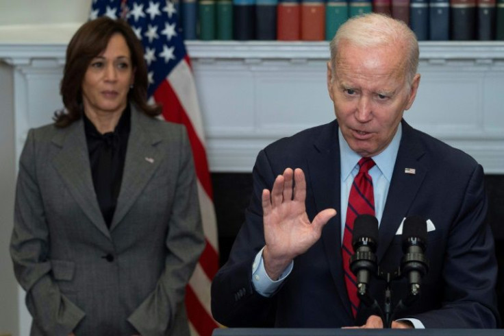 US President Joe Biden with Vice President Kamala Harris