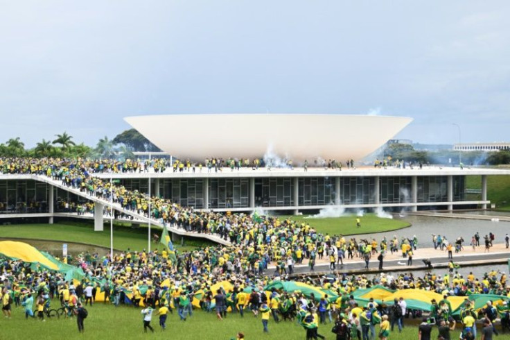 Supporters of Brazilian former President Jair Bolsonaro forced their way into the national Congress building in Brasilia