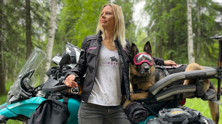Jess Stone and her German shepherd Moxie