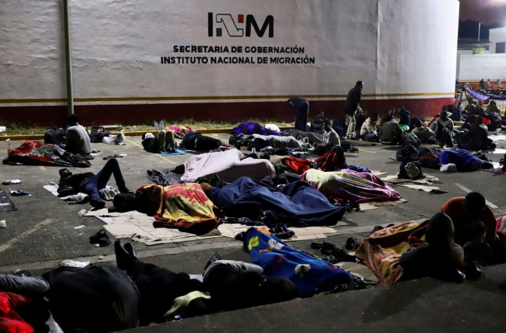 Migrants seek humanitarian visas to cross the country and reach the U.S., in Tapachula