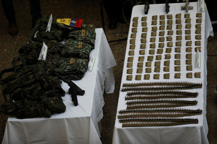 Seizure of weapons, explosives and ammunition in Colombia