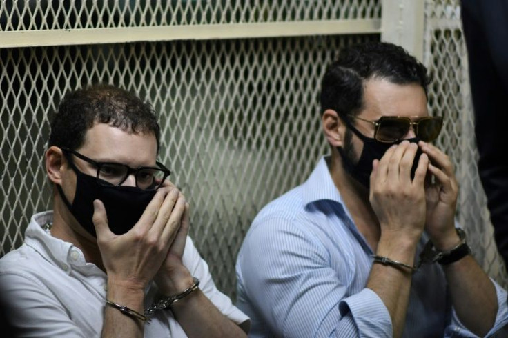 Luis Enrique Martinelli (left) and Ricardo Martinelli Jr., sons of former Panamanian president Ricardo Martinelli