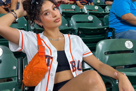 @Jackielabonita posing at the Houston Astros game