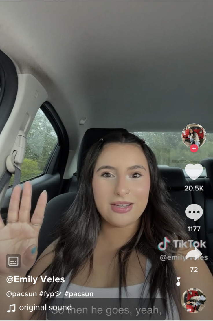 Emily Veles Tik Tok video screenshot 