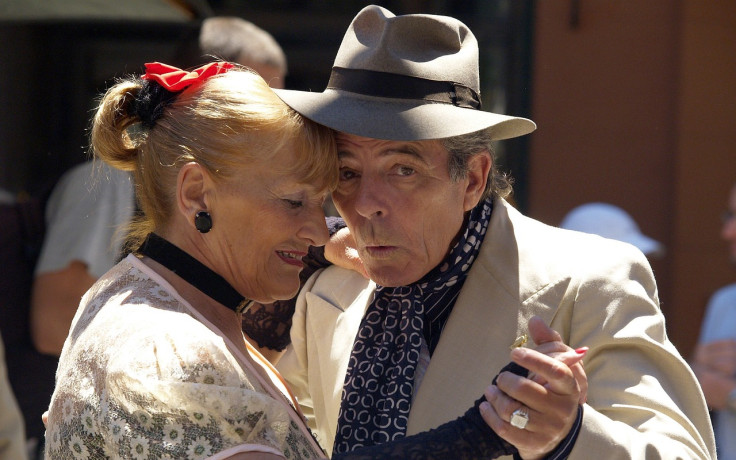 Couple dancing tango