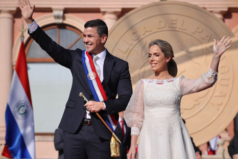 President Santiago Peña and his wife Leticia 