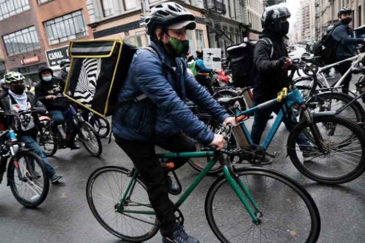 new-york-delivery-couriers-protest-better-working-conditions-april-21-2021