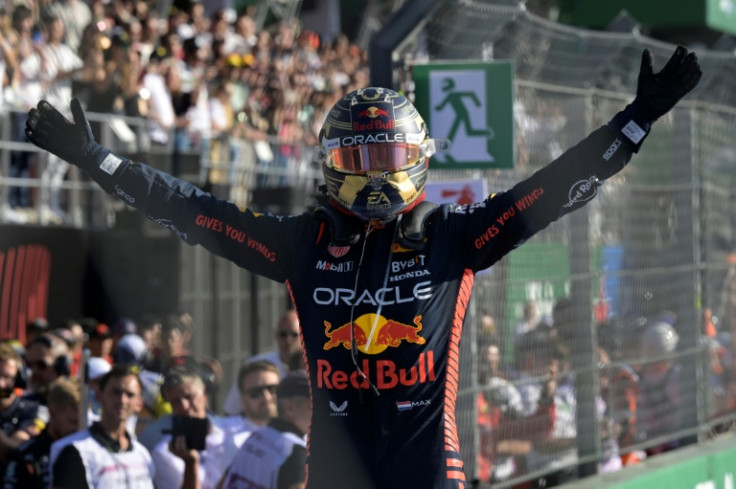 Max Verstappen celebrates