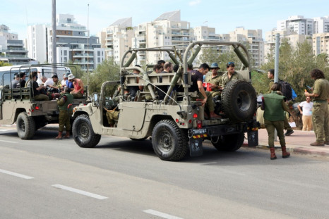 Israel reservists in Tel Aviv