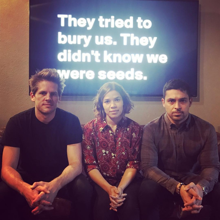 Ryan Piers Williams, America Ferrera, and Wilmer Valderrama
