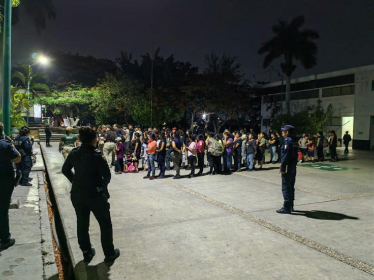 Migrants near the US southern border