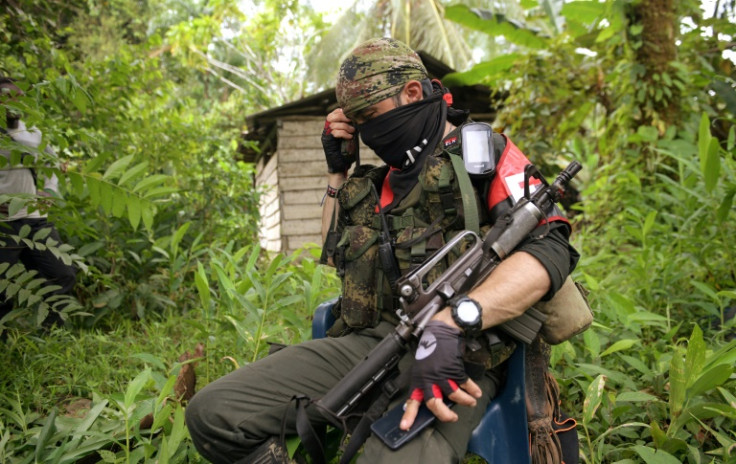 A member of Colombia's National Liberation Army (ELN) rebel group 