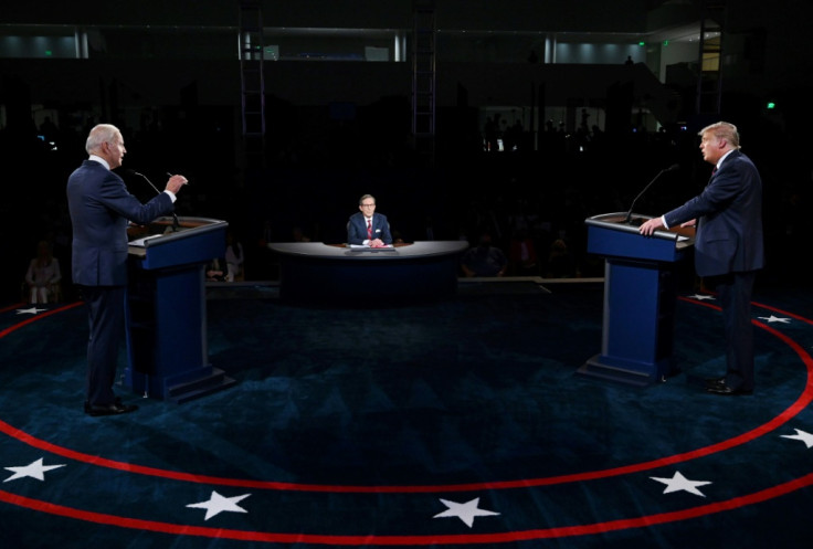 Donald Trump and Joe Biden debate.