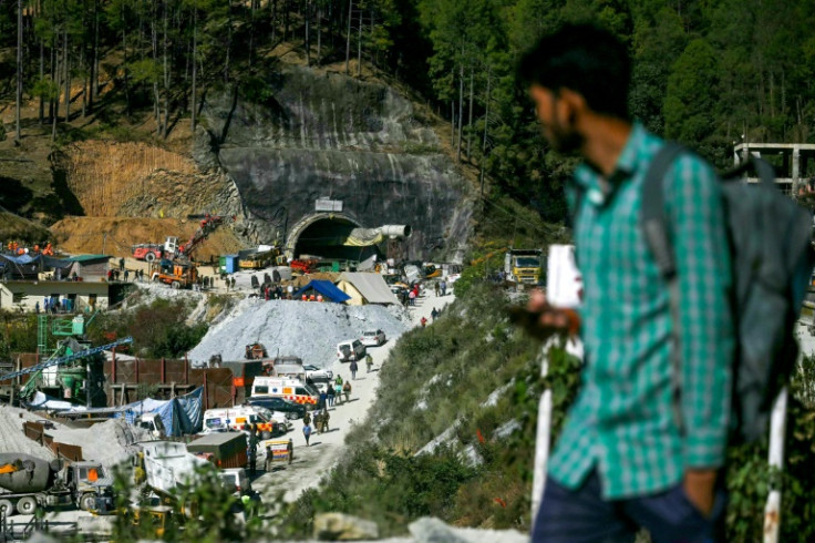The Silkyara road tunnel in northern India, which partially collapsed