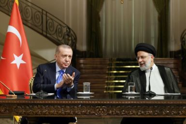 Turkish President Recep Tayyip Erdogan and Iranian counterpart Ebrahim Raisi