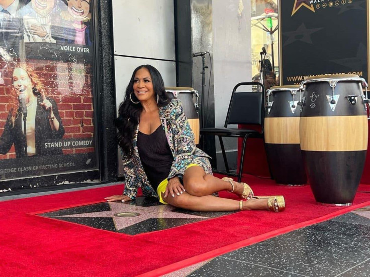 Sheila E. with her star in Hollywood