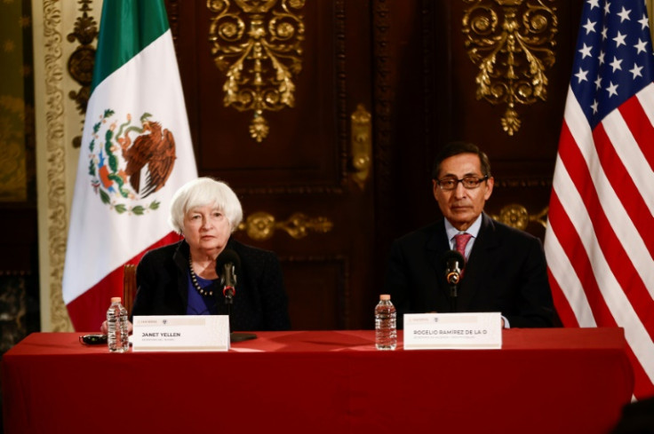 Janet Yellen and Rogelio Ramírez de la O