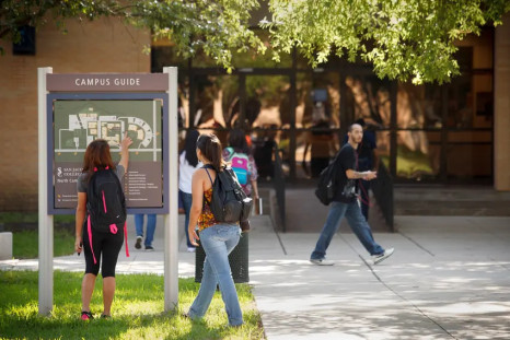 Students in a Texas college campus