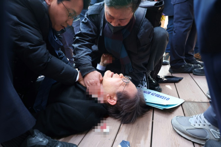 South Korean opposition party leader Lee Jae-myung stabbed