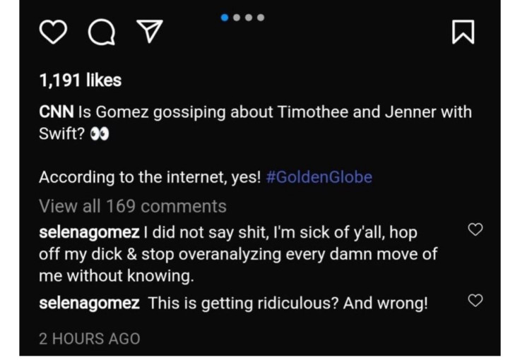 Selena Gomez responds to her viral interaction with Taylor Swift