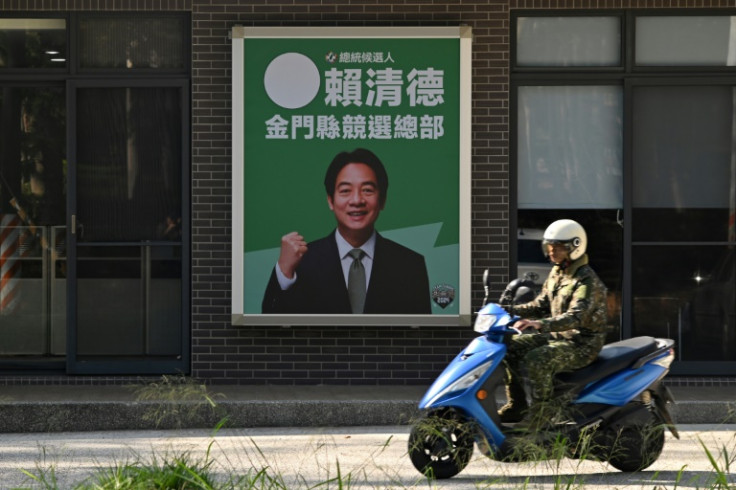 A poster of Taiwan 2024 presidential candidate Lai Ching-te