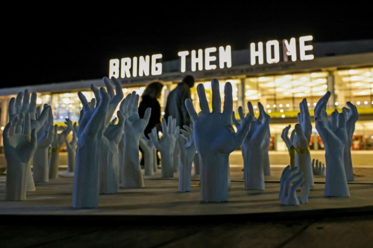An art installation calling for the release of Israeli hostages 