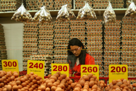 Egg Selling in Medellin, Colombia.
