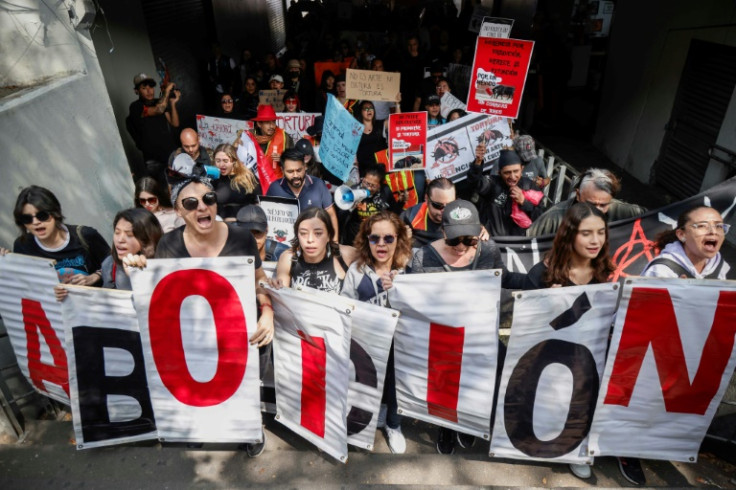 Activists on January 28, 2024 protested the restart of bullfighting in Mexico City, after the Supreme Court revoked a suspension that prevented them from taking place