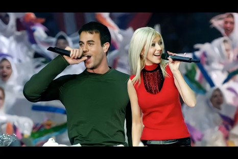 Latinos artists in Super Bowl History Enrique Iglesias Christina Aguilera