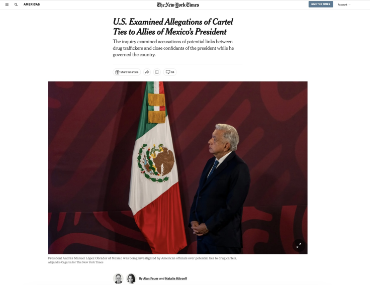 NYT story on AMLO