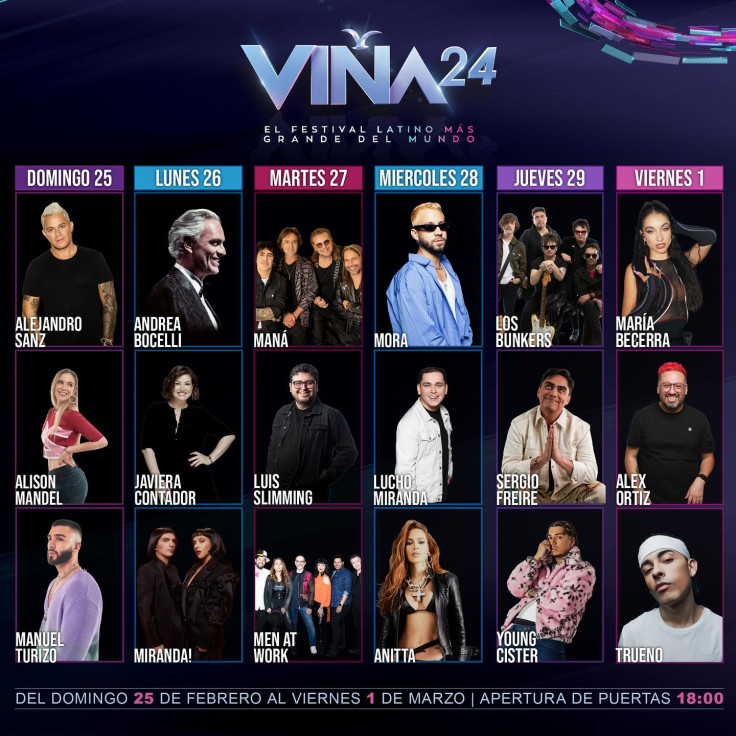 Viña del mar 2024 lineup