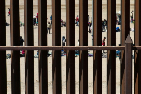 A section of the wall along the Mexican border