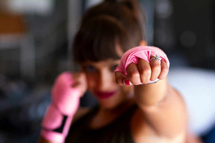 Woman training in a gym