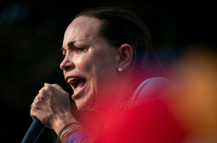 Opposition leader Maria Corina Machado, which polls show would beat the incumbent in a fair race