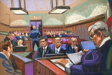 Sketch from the Trump hush money trial