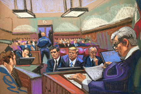 Sketch from the Trump hush money trial