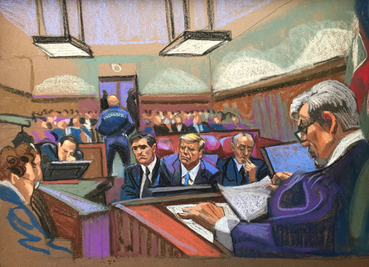 Sketch from the Trump hush money trial